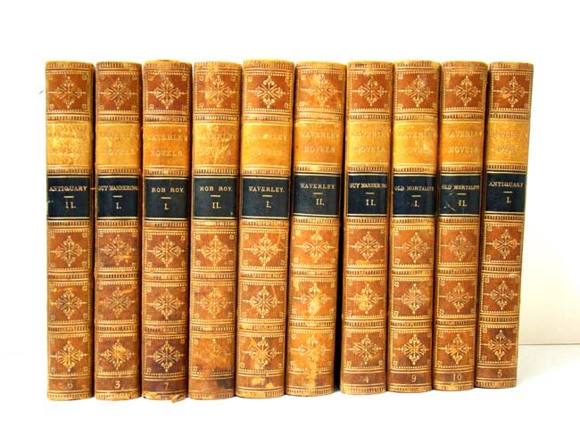 A Ten Volume Set of the 'Waverly Novels' published in Boston in 1857
